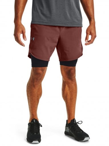 UNDER ARMOUR Męskie szorty treningowe UNDER ARMOUR StretchWoven Shorts  bordowe Bordowy
