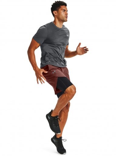 Męskie szorty treningowe UNDER ARMOUR Stretch-Woven Shorts - bordowe