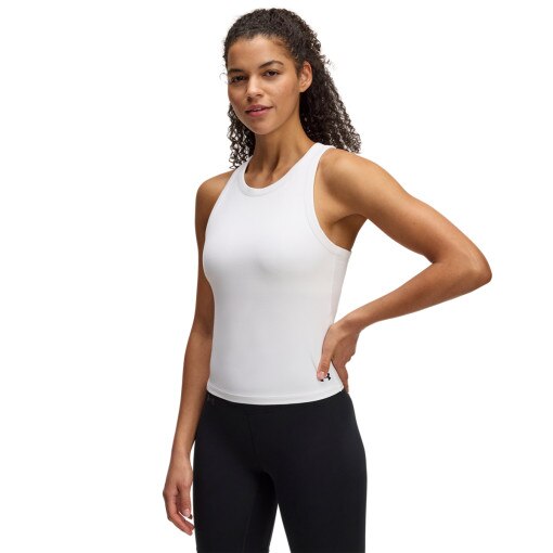 UNDER ARMOUR Damski top treningowy Under Armour Motion High Neck Tank  biały Biały