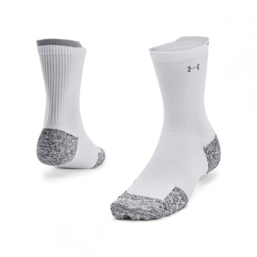 Skarpetki do biegania uniseks Under Armour UA AD Run Cushion 1pk Mid - białe 