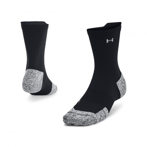 UNDER ARMOUR Skarpetki do biegania uniseks Under Armour UA AD Run Cushion 1pk Mid  czarne Czarny