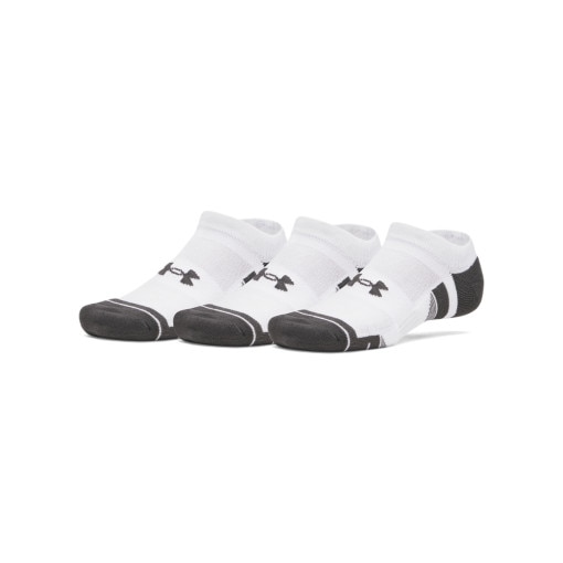 Obrazek dla: UNDER ARMOUR Skarpetki stopki treningowe (3pack) uniseks Under Armour New UA Perf Tech 3pk NS  białe Biały