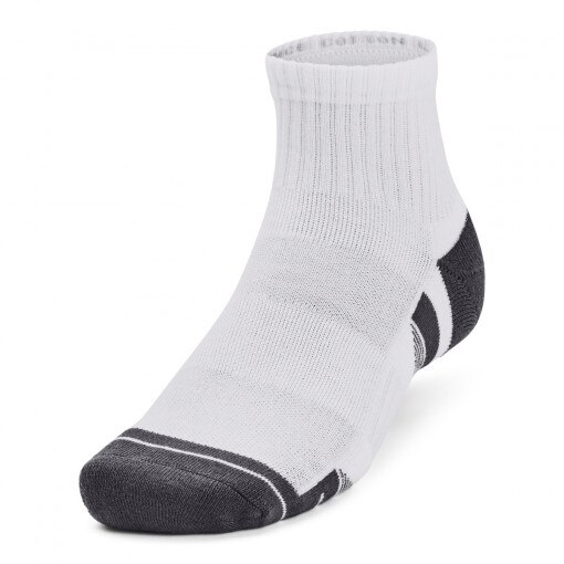 UNDER ARMOUR Skarpetki treningowe uniseks (3pack) Under Armour UA Performance Cotton 3p Qtr  białe Biały