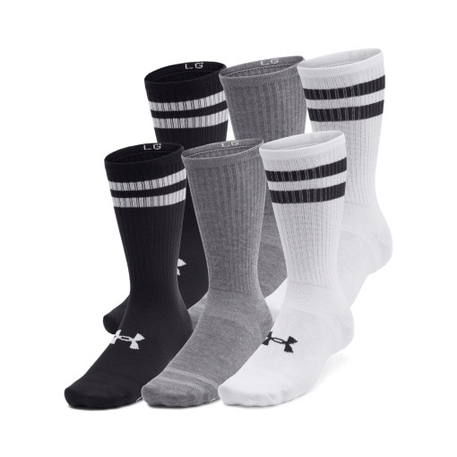 Obrazek dla: UNDER ARMOUR Skarpetki treningowe uniseks (6pack) Under Armour UA Essential 6pk Crew  czarne Czarny
