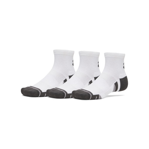 Obrazek dla: UNDER ARMOUR Skarpetki treningowe długie (3pack) uniseks Under Armour New UA Perf Tech 3pk Qtr  białe Biały