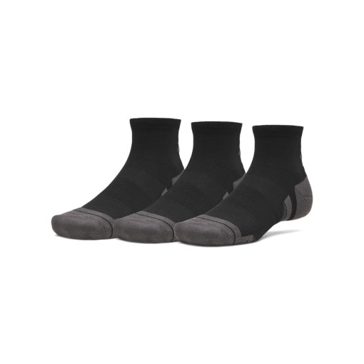 Obrazek dla: UNDER ARMOUR Skarpetki treningowe długie (3pack) uniseks Under Armour New UA Perf Tech 3pk Qtr  czarne Czarny