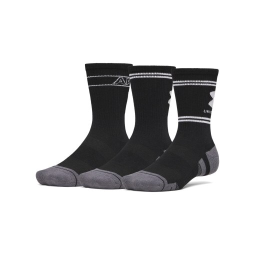 Obrazek dla: UNDER ARMOUR Skarpetki treningowe długie (3pack) uniseks Under Armour New UA Perf Tech Nov 3pk Crw  czarne Czarny