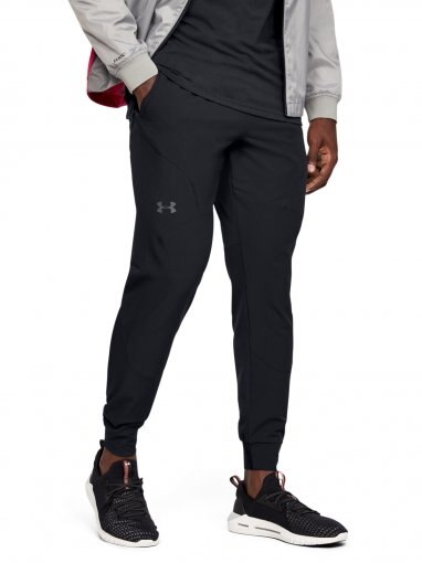 UNDER ARMOUR Spodnie treningowe męskie UNDER ARMOUR STRETCH WOVEN UTILITY JOGGER czarne Czarny