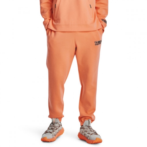 Spodnie treningowe uniseks Under Armour UA Summit Knit Joggers - pomarańczowe