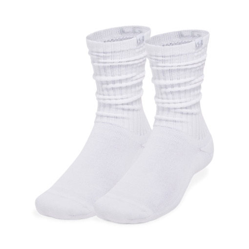 UNDER ARMOUR Skarpetki uniseks (2pack) Under Armour Sportswear Cotton Scrunch Crew  białe Biały