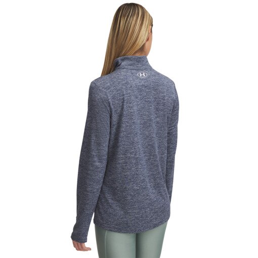 Damski longsleeve treningowy Under Armour Tech 1/2 Zip- Twist - szary
