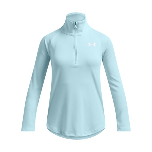 UNDER ARMOUR Dziewczęca bluza treningowa nierozpinana bez kaptura Under Armour Tech Graphic 1/2 Zip  niebieska Niebieski