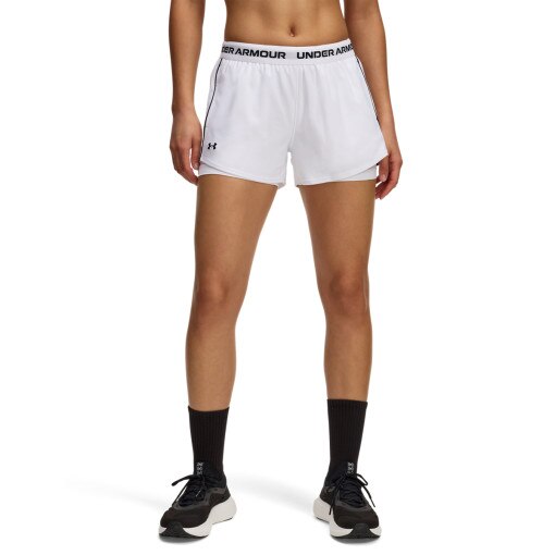 Damskie spodenki treningowe Under Armour Tech Play Up 2in1 Shorts - białe