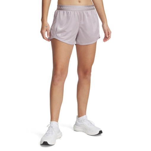 Damskie spodenki treningowe Under Armour Tech Play Up Shine Shorts - różowe