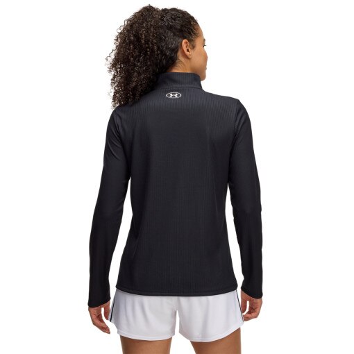 Damski longsleeve treningowy Under Armour Tech Rib 1/2 Zip - czarny