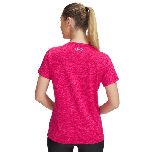 Damska koszulka treningowa Under Armour Tech SSC- Twist - różowa