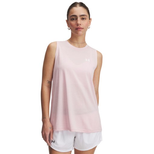 UNDER ARMOUR Damski top treningowy Under Armour Tech Tank Twist  różowy Różowy