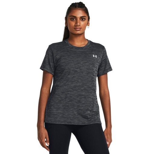 UNDER ARMOUR Damska koszulka treningowa Under Armour Tech Textured SSC czarna Czarny