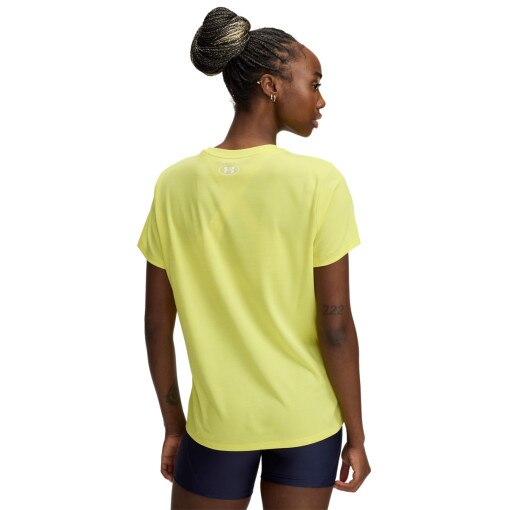 Damska koszulka treningowa Under Armour Tech Textured SSC - żółta