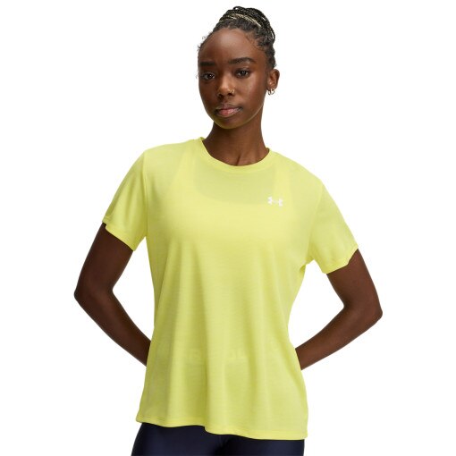 UNDER ARMOUR Damska koszulka treningowa Under Armour Tech Textured SSC  żółta żółty