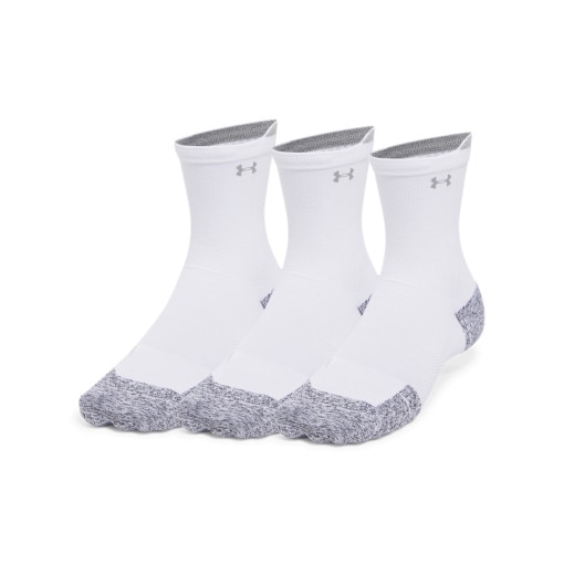 UNDER ARMOUR Skarpetki do biegania uniseks (3pack) Under Armour UA AD Run Cushion 3pk Crew  białe Biały