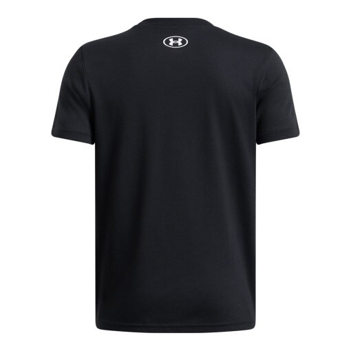 Chłopięcy t-shirt z nadrukiem Under Armour UA B Logo Wordmark SS - czarny