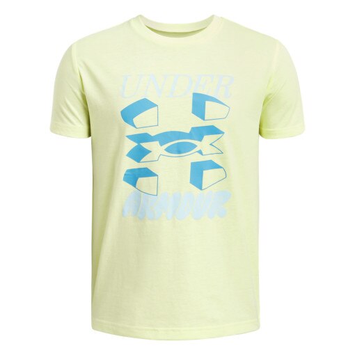 UNDER ARMOUR Chłopięcy tshirt z nadrukiem Under Armour UA B Split Big Logo SS  żółty żółty