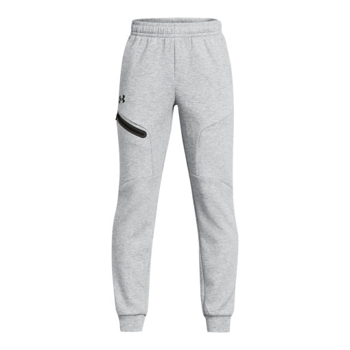 UNDER ARMOUR Chłopięce spodnie dresowe Under Armour UA B Unstoppable Flc Jogger  szare Szary