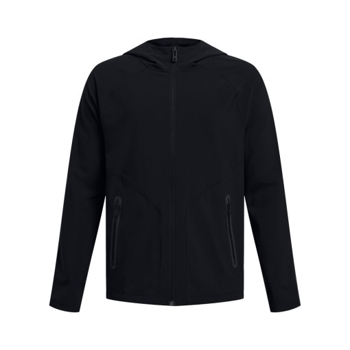 UNDER ARMOUR Chłopięca bluza treningowa rozpinana z kapturem Under Armour UA B Unstoppable Full Zip czarna Czarny