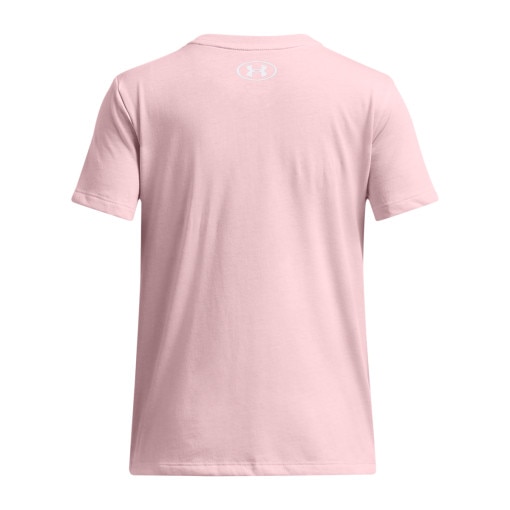 Dziewczęcy t-shirt z nadrukiem Under Armour UA Big Logo SS - różowy