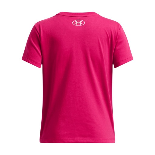 Dziewczęcy t-shirt z nadrukiem Under Armour UA Big Logo SS - różowy