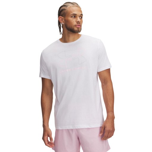 UNDER ARMOUR Męski tshirt z nadrukiem Under Armour UA Gl Foundation Update SS  biały Biały
