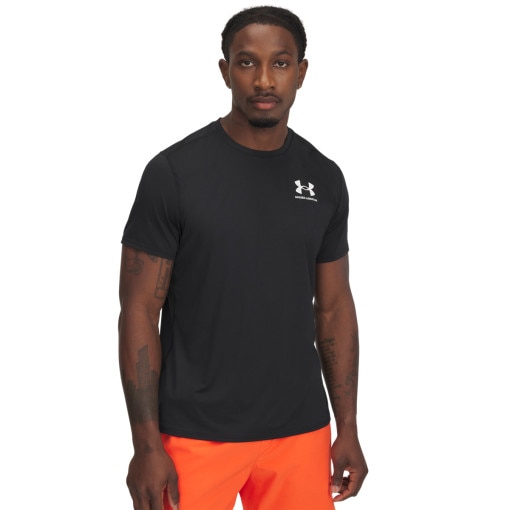 UNDER ARMOUR Męska koszulka treningowa Under Armour UA Heatgear Fitted SS  czarna Czarny