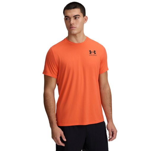 UNDER ARMOUR Męska koszulka treningowa Under Armour UA Heatgear Fitted SS  pomarańczowa Pomarańczowy