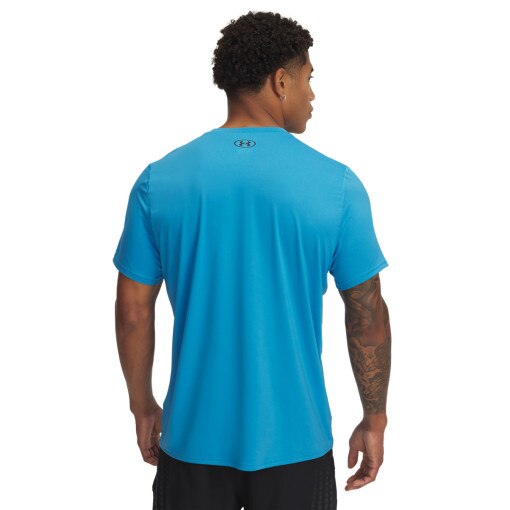 Męska koszulka treningowa Under Armour UA Heatgear Fitted SS - niebieska