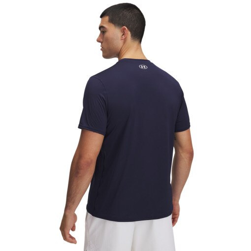 Męska koszulka treningowa Under Armour UA Heatgear Fitted SS - granatowa