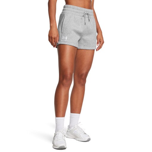 Damskie spodenki dresowe Under Armour UA Icon Fleece Boxer Shorts - szare