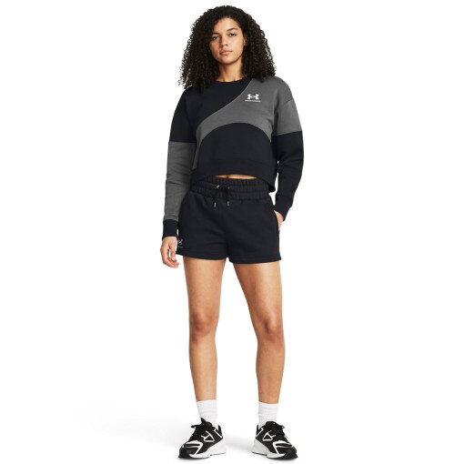 UNDER ARMOUR Damskie spodenki dresowe Under Armour UA Icon Fleece Boxer Shorts  czarne Czarny