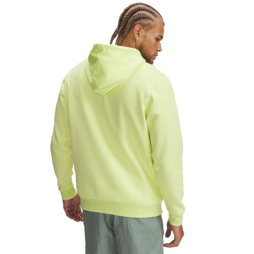 Męska bluza dresowa nierozpinana z kapturem Under Armour UA Icon Fleece Hoodie - żółta