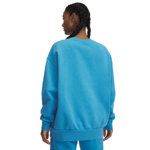Damska bluza dresowa nierozpinana bez kaptura Under Armour UA Icon Fleece OS Crew - niebieska