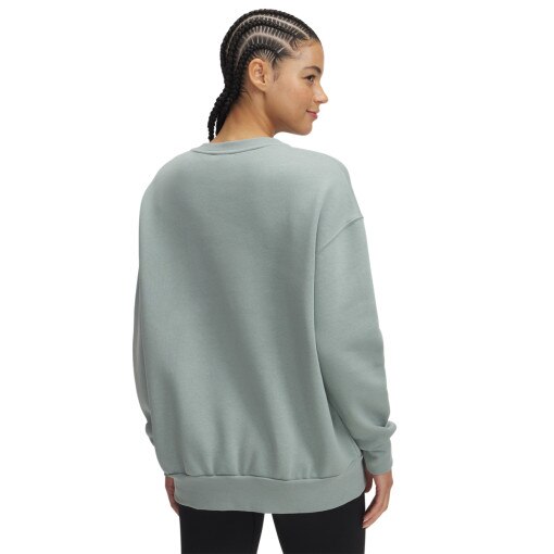 Damska bluza dresowa nierozpinana bez kaptura Under Armour UA Icon Fleece OS Crew - zielona