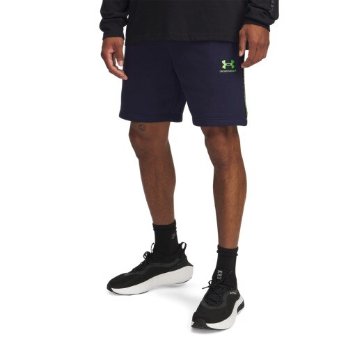 Męskie spodenki dresowe Under Armour UA Icon Fleece Short Taping - granatowe
