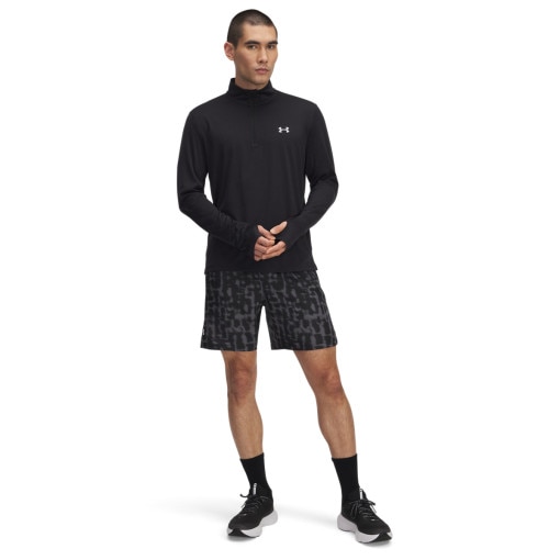 UNDER ARMOUR Męskie spodenki do biegania Under Armour UA Launch 7'' Print Shorts  czarne Czarny