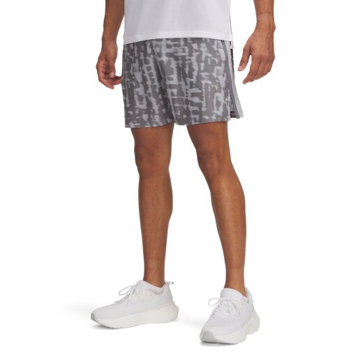 Męskie spodenki do biegania Under Armour UA Launch 7'' Print Shorts - szare
