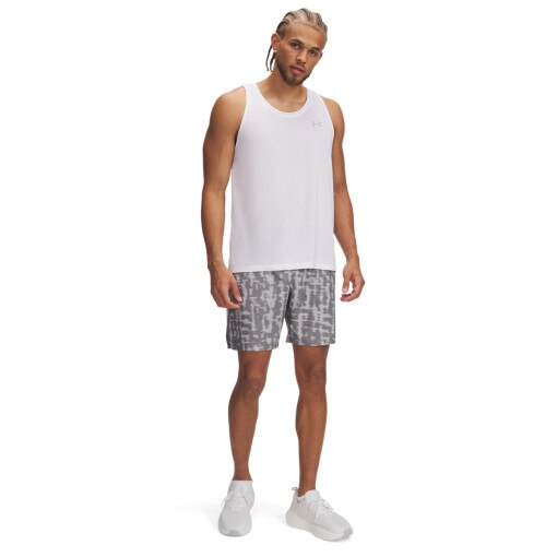 UNDER ARMOUR Męskie spodenki do biegania Under Armour UA Launch 7'' Print Shorts  szare Szary