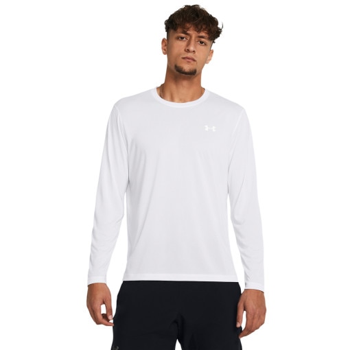 UNDER ARMOUR Męski longsleeve do biegania Under Armour UA Launch Longsleeve  biały Biały