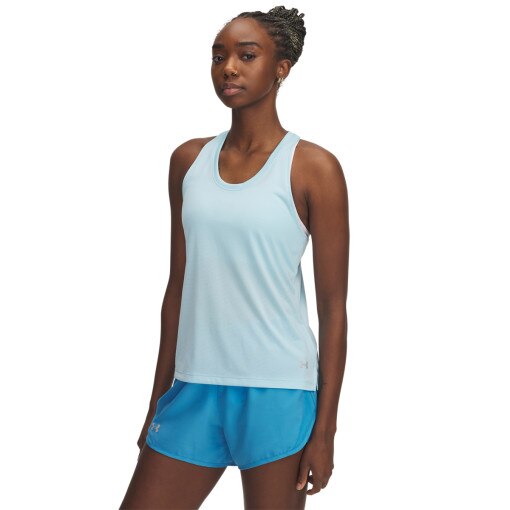 UNDER ARMOUR Damski top do biegania Under Armour UA Streaker Singlet  niebieski Niebieski