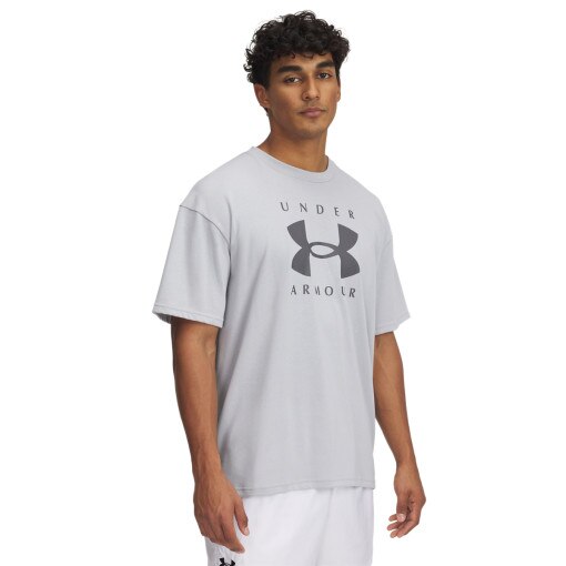 UNDER ARMOUR Męski tshirt z nadrukiem Under Armour UA M Hw Os Branded Ss  szary Szary