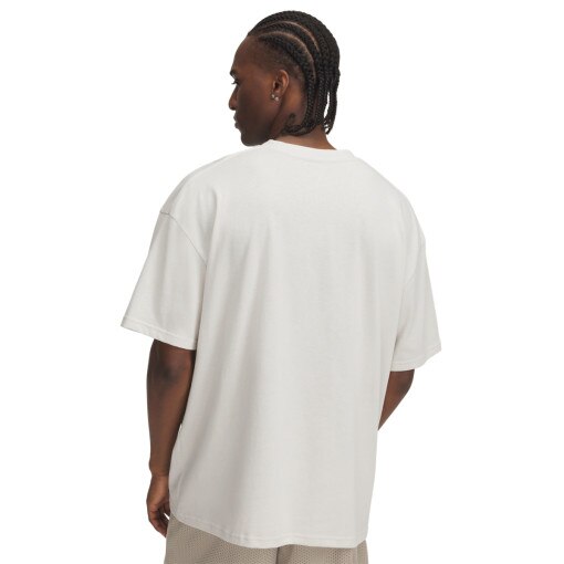 Męski t-shirt z nadrukiem Under Armour UA M Hw Os Branded Ss - beżowy