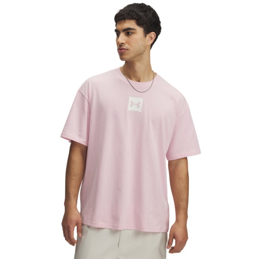 UNDER ARMOUR Męski tshirt z nadrukiem Under Armour UA M Hw Os Sm Box Ss różowy Różowy